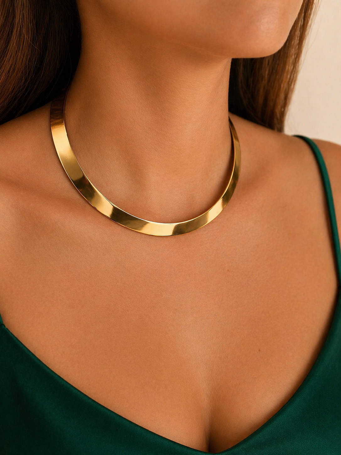 The Executive Arc | 18K Gold Plated Statement Choker Necklace