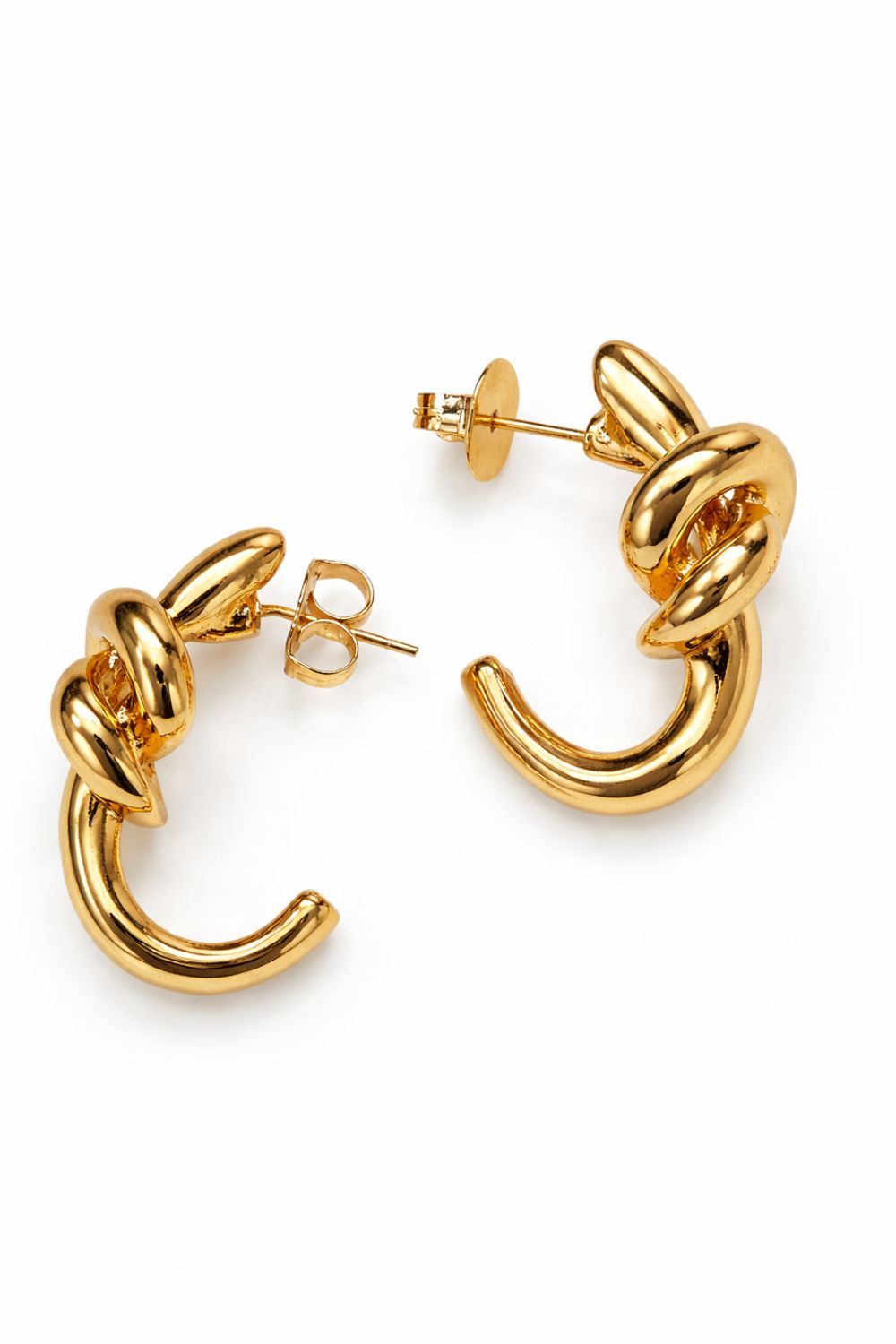The Veloura Knot | 18K Gold Modern Sculptural Knot Earrings