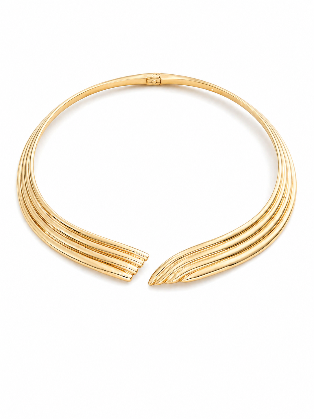 18K gold plated statement choker necklace | Matriarch sculptural collar jewelry luxury piece for women