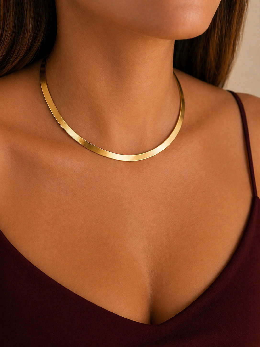 The Executive Arc Slim | 18K Gold Plated Choker Necklace