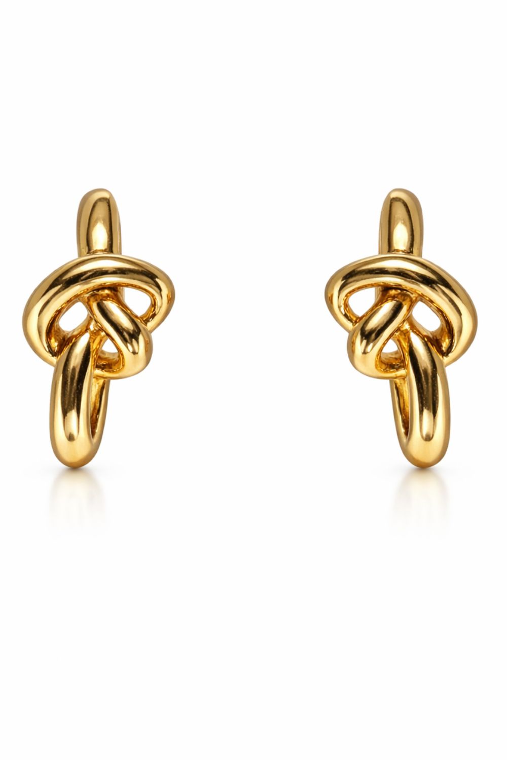The Veloura Knot | 18K Gold Modern Sculptural Knot Earrings