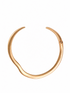 18K gold plated sculptural choker necklace | Crescent of Eclipse asymmetrical statement collar jewelry for women