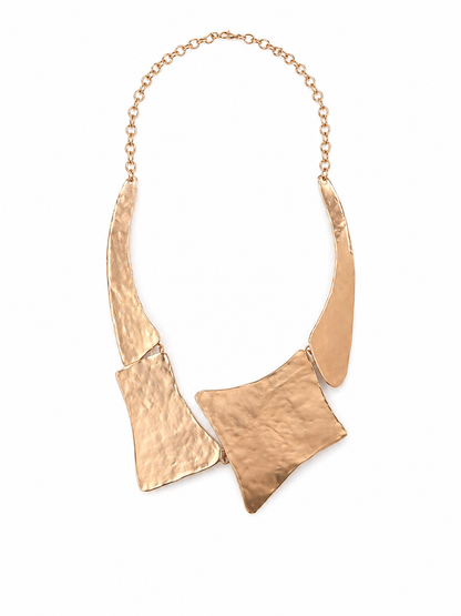 18K gold plated sculptural choker necklace | Costa Dorata statement collar jewelry modern luxury for women