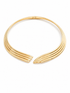 18K gold plated statement choker necklace | Matriarch sculptural collar jewelry luxury piece for women