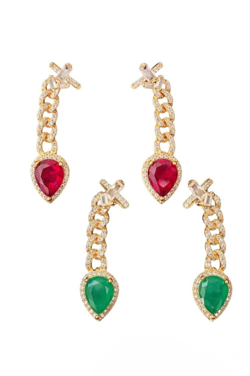 Revelation gold statement earrings with sculptural curved design and polished finish