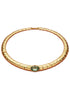 18k Gold plated bracelet with a smoky zirconia gemstone 