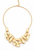 Sol de Rio 18K gold plated statement necklace with sculptural geometric links and polished gold finish
