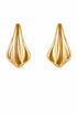 18K gold plated sculpted teardrop earrings | Solair statement drop earrings modern luxury jewelry for women