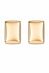 18K gold plated sculpted frame earrings | Cadre architectural statement stud earrings modern luxury jewelry for women